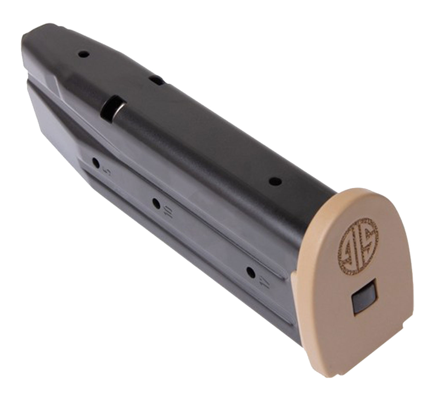 Sig Sauer MAGMODF917COY P320 17rd 9mm Luger Fits Sig P320/M17/M18 Black/Coyote Steel