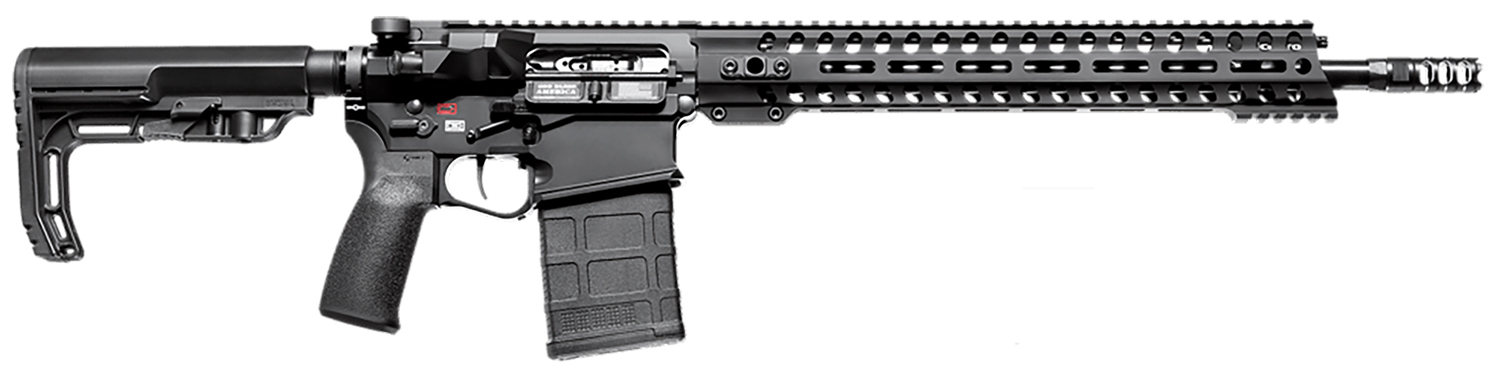 Patriot Ordnance Factory 01581 Revolution 308 Win,7.62x51mm NATO 16.50" 20+1 Black Hard Coat Anodized 6 Position MFT BMS Minimalist Stock