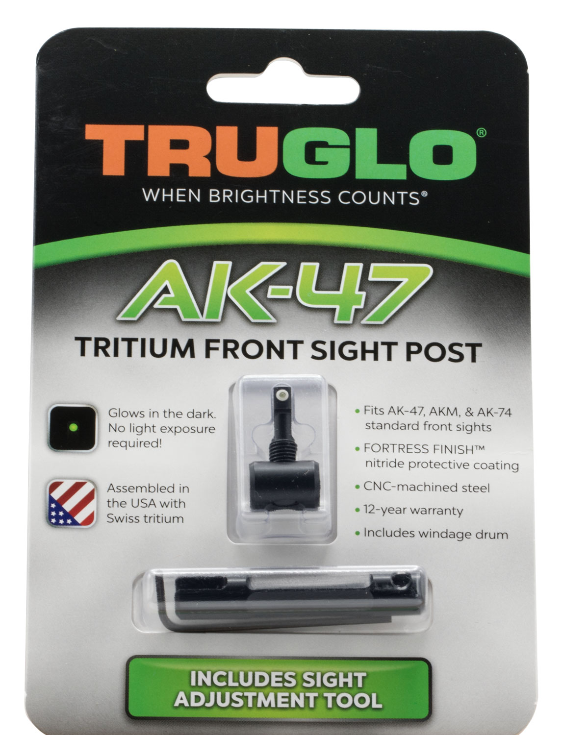 TRUGLO Tritium Rifle Front Sight - Purple Mountain Armory view 3