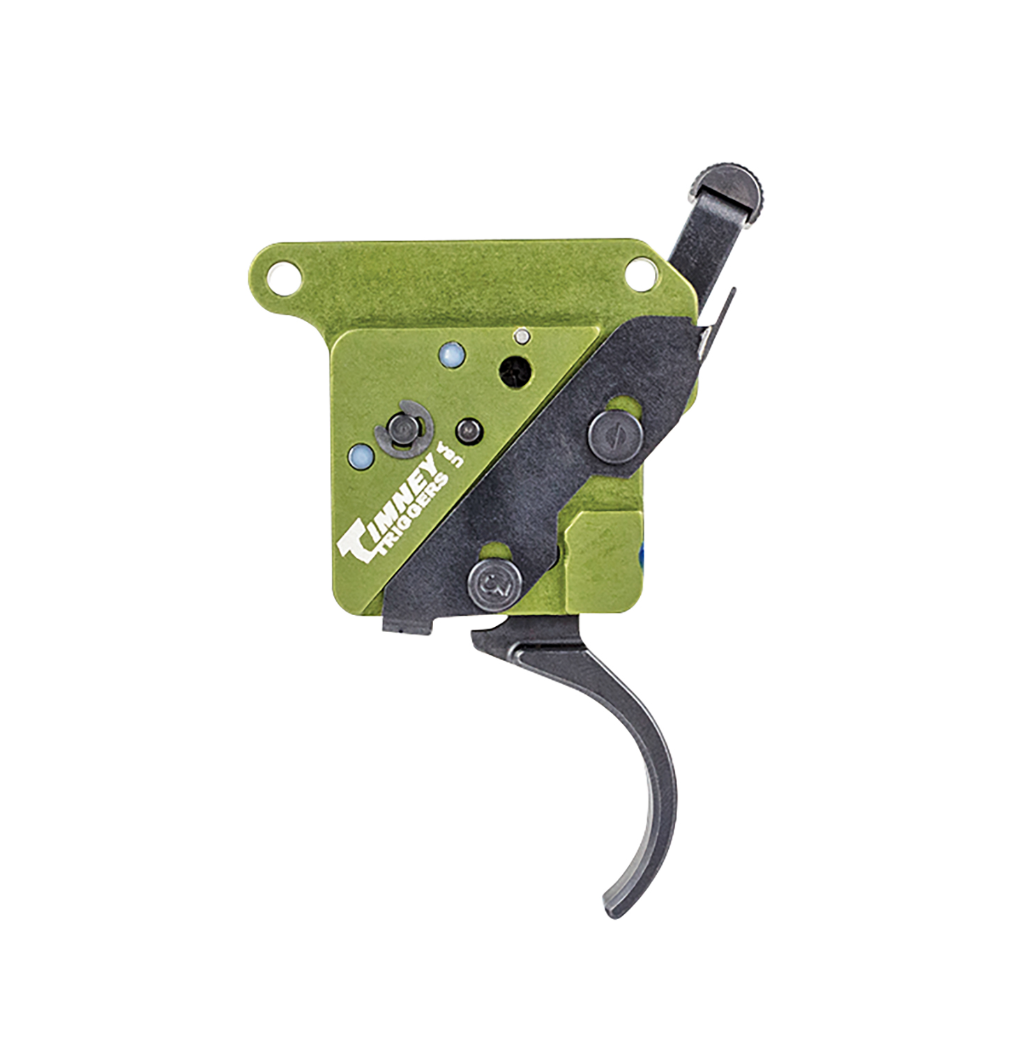 Timney Triggers 510V2 Elite Hunter  Curved Trigger with 3 lbs Draw Weight & Black/Green Finish for Remington 700 Right