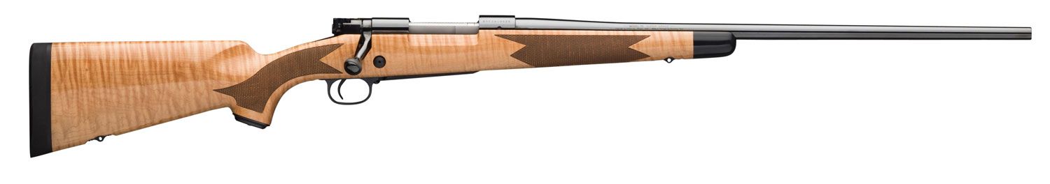 Winchester Repeating Arms 535218289 Model 70 Super Grade 6.5 Creedmoor Caliber with 5+1 Capacity, 22" Barrel, High Polished Blued Metal Finish & Gloss AAA Maple Stock Right Hand (Full Size)