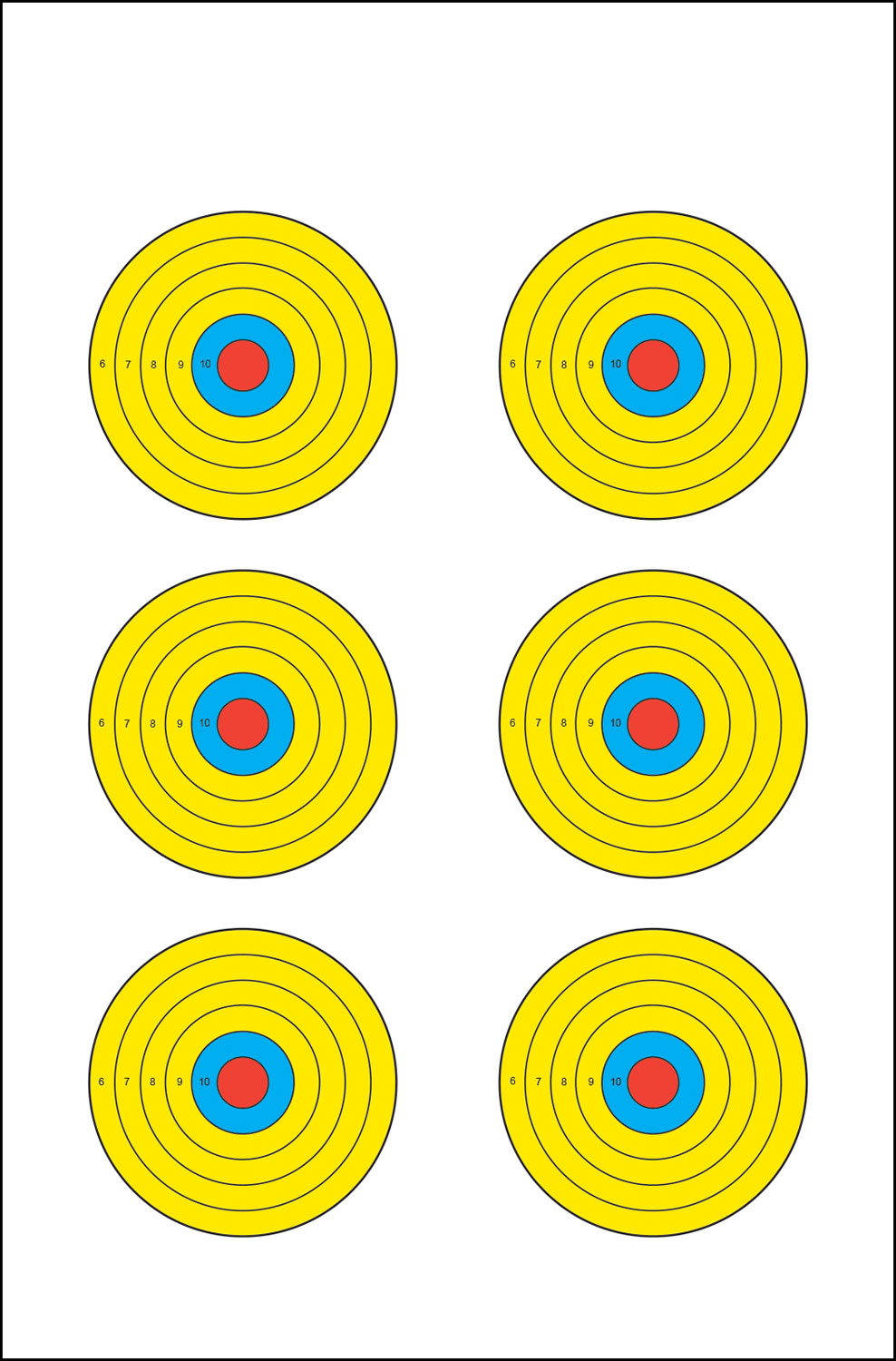 Action Target PRBE6100 High Visibility Bullseye Paper 17.50" x 23" Multi-Color 100 Per Box
