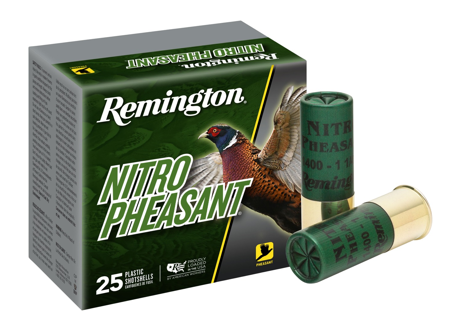 Remington Ammunition 28632 Nitro Pheasant 12Gauge 2.75" 1 3/8oz 4Shot 25 Per Box/10 Case
