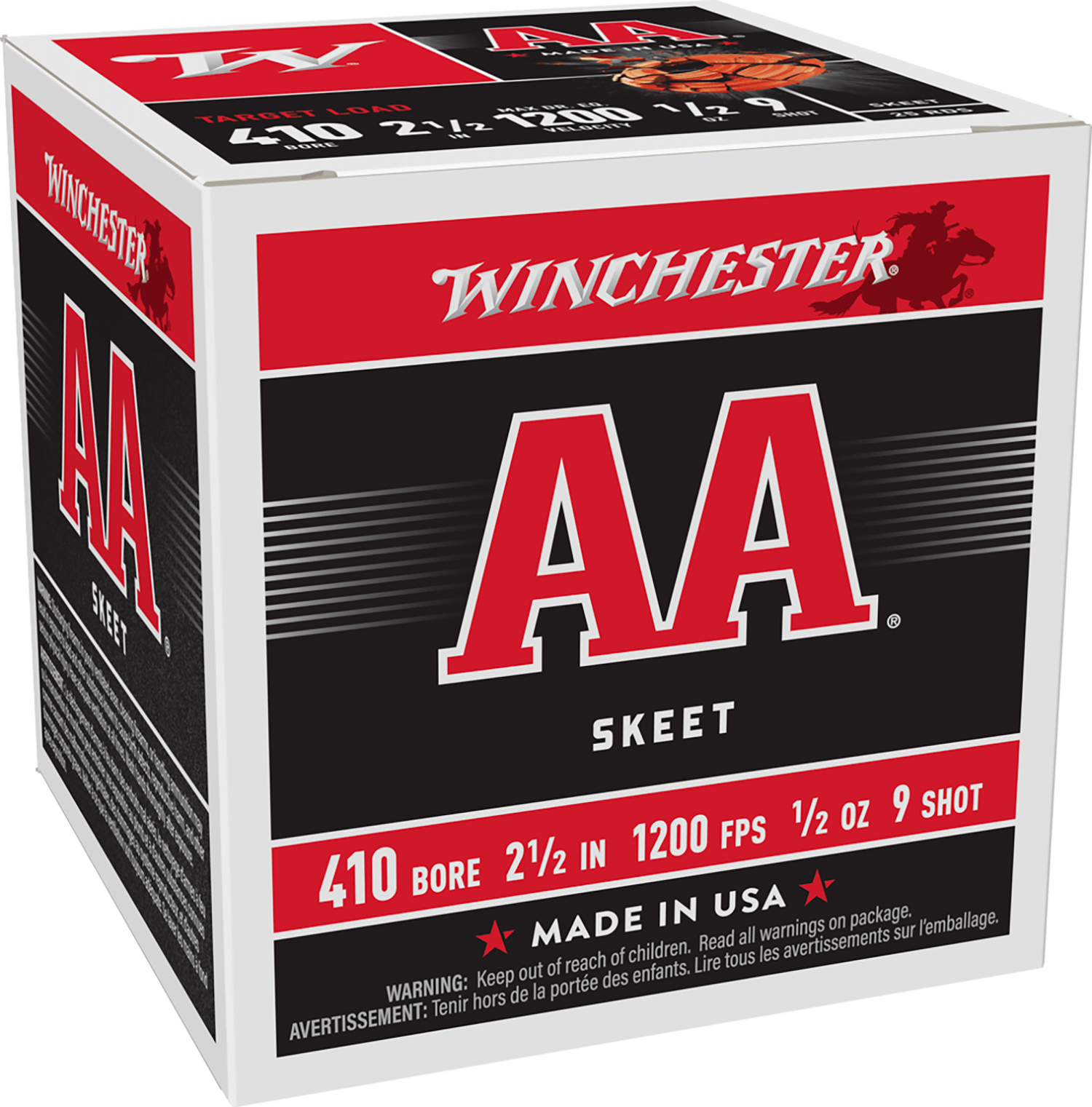 Winchester Ammo AA419 AA  410Gauge 2.50" 1/2oz 9Shot 25 Per Box/10 Case