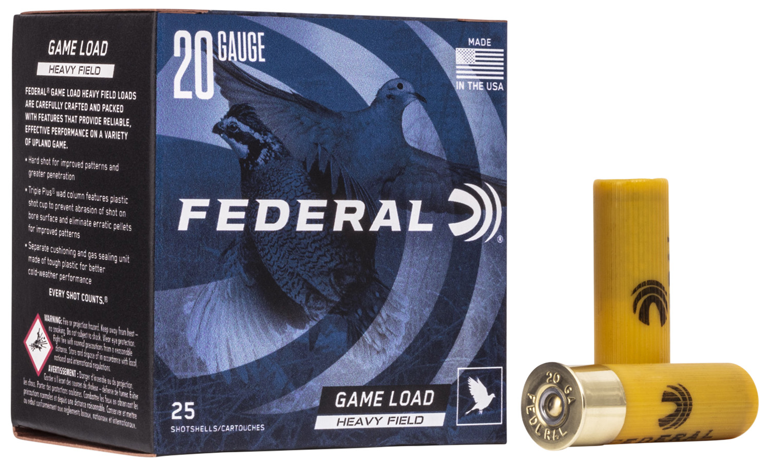 Federal Ammunition FDR 20G HVY 2.75-1-7.5 25RD 20 Gauge - Pu view 5
