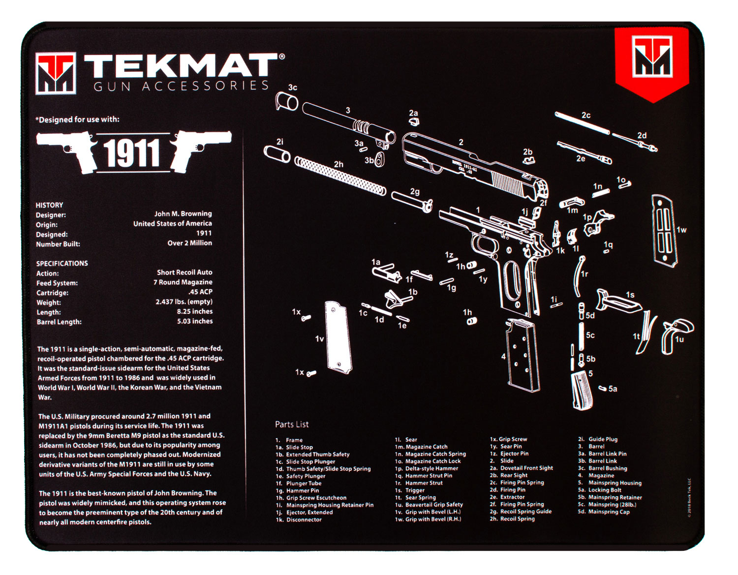 TekMat 1911 - Jimmy's Creek Firearms view 2