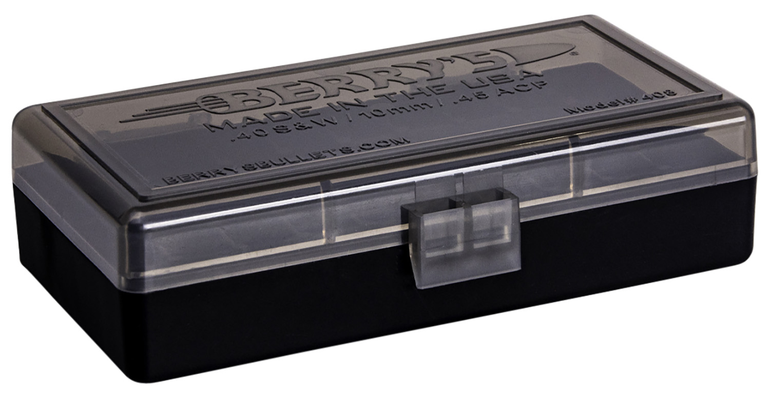 Berry's 13897 Ammo Box 40S&W/45ACP Smoke/Black Polypropylene 50rd
