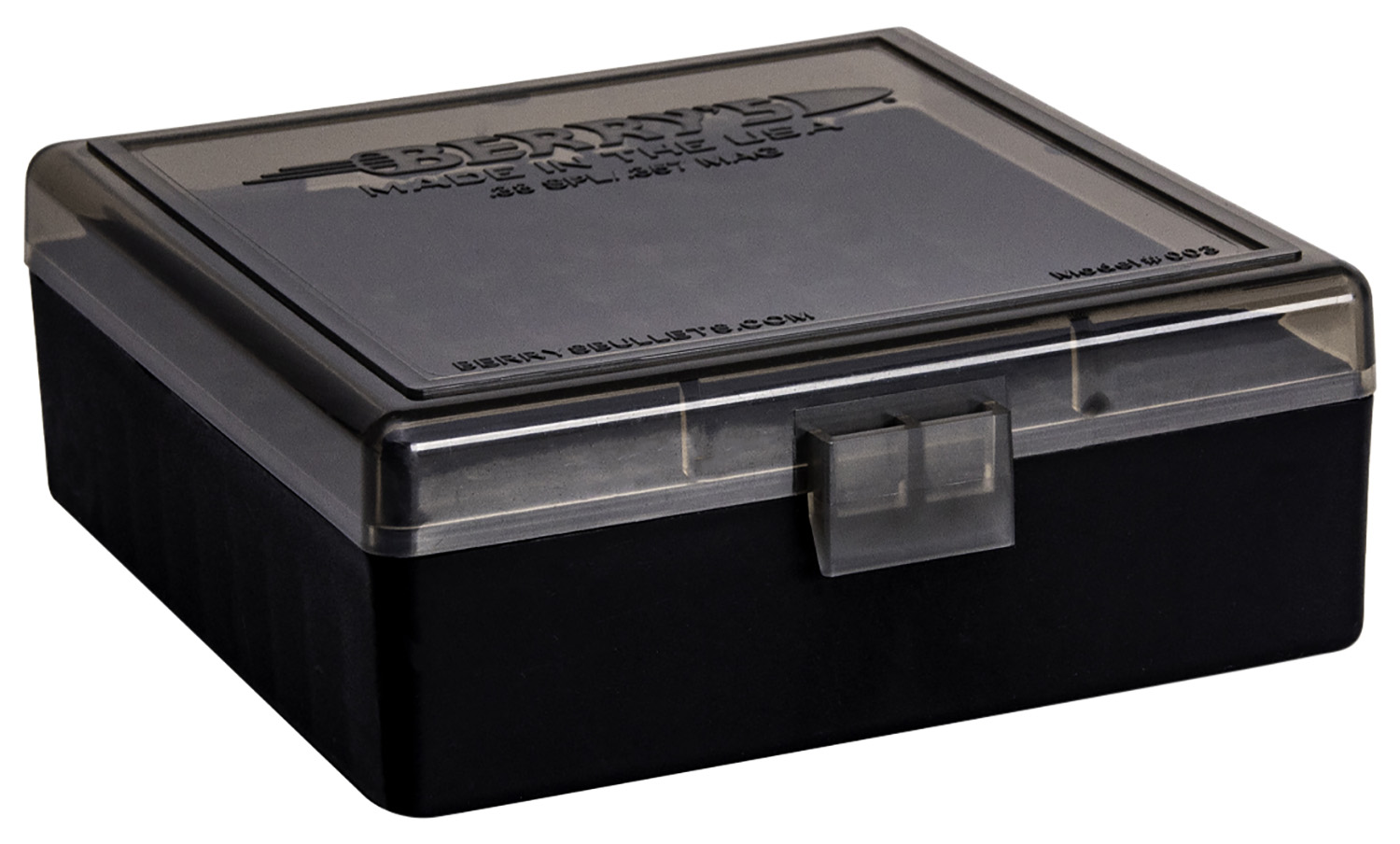 Berry's 75321 Ammo Box 38Special/357Mag Smoke/Black Polypropylene 100rd