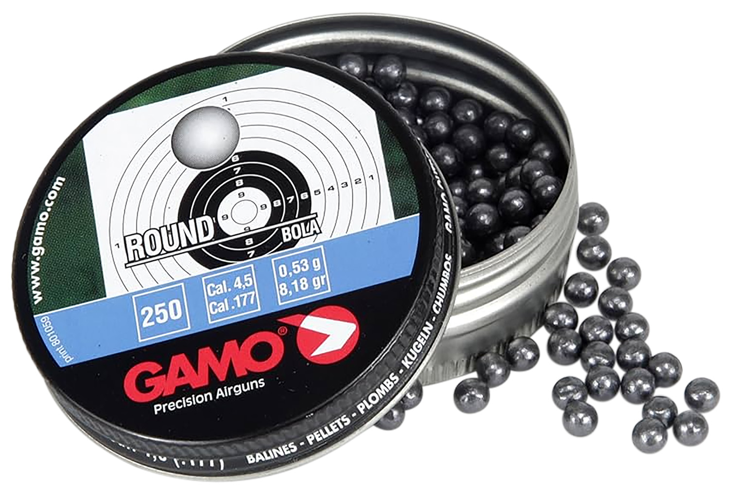 Gamo 632032454 Roundball 177 Lead 250/Tin