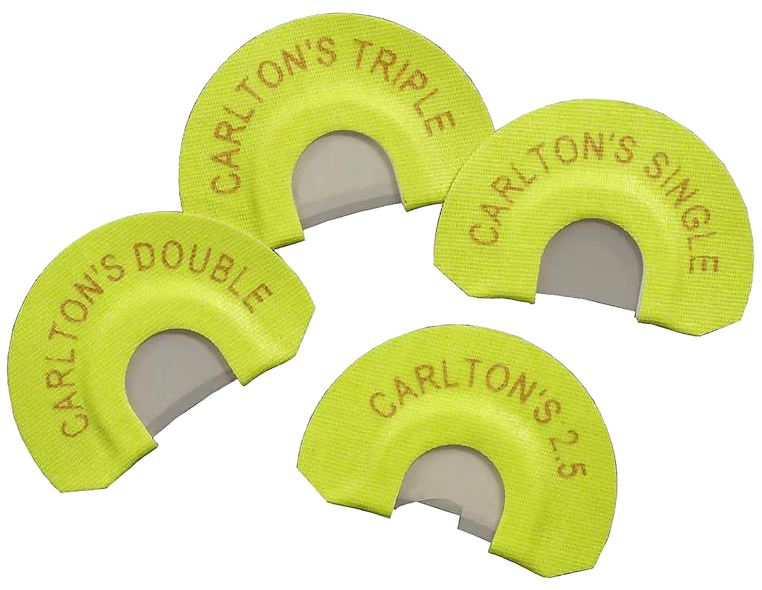 Wayne Carlton's Calls 70314 Essential Elk Diaphragm Call Single/Double/Triple/2.5 Reed Attracts Elk Yellow 4 Per Pkg