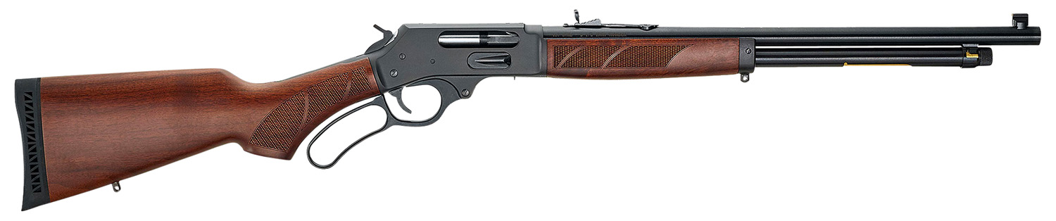 Henry H018G410R Side Gate Full Size 410 Bore Lever 2.50" 6+1 19.75" Blued Steel Barrel, Blued Drilled & Tapped Steel Receiver, Fixed American Walnut Stock, Right Hand