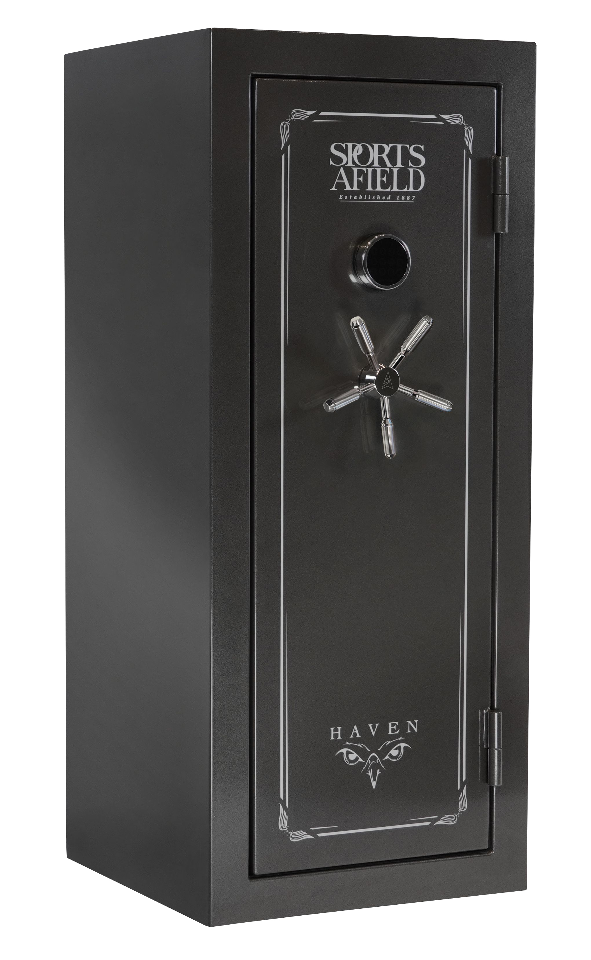 Sports Afield SECSA5925HXS Haven Electronic Keypad/Key Entry Dark Gray Metallic Steel Holds 24 + 4 59" H x 25" W x 24" D Fireproof- Yes