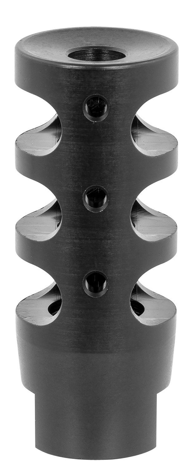 TacFire MZ10023BN Compact Compensator Black Nitride Steel with 5/8"-24 tpi Threads, 2.50" OAL & 1" Diameter for 308 Win AR-10