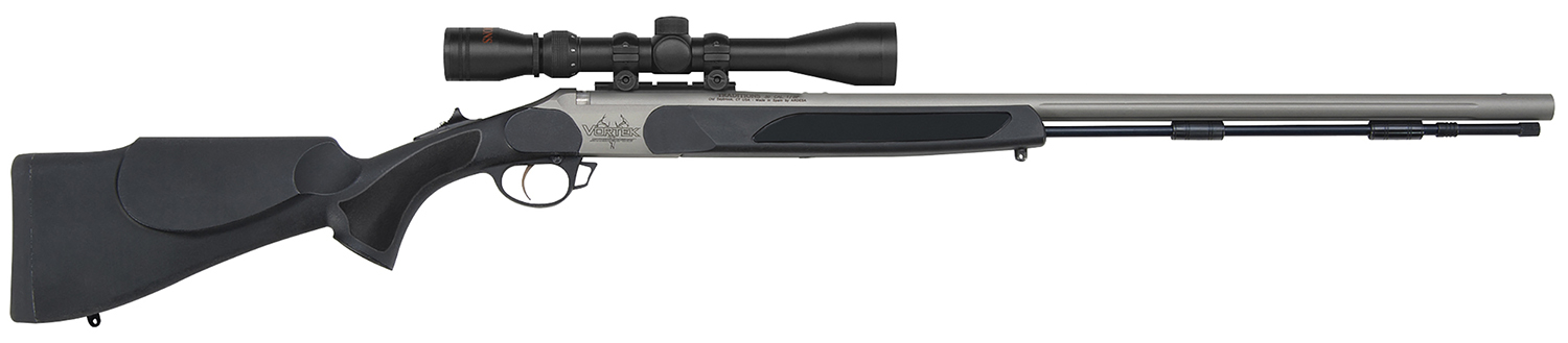 Traditions R556110460 Vortek StrikerFire 50 Cal 209 Primer 28" Stainless Cerakote Black Synthetic Stock 3-9x40 Scope