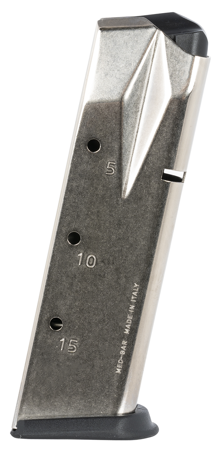Mec-Gar MGP22815N Sig 15rd Extended 9mm Luger, Fits Sig P228 Nickel Carbon Steel