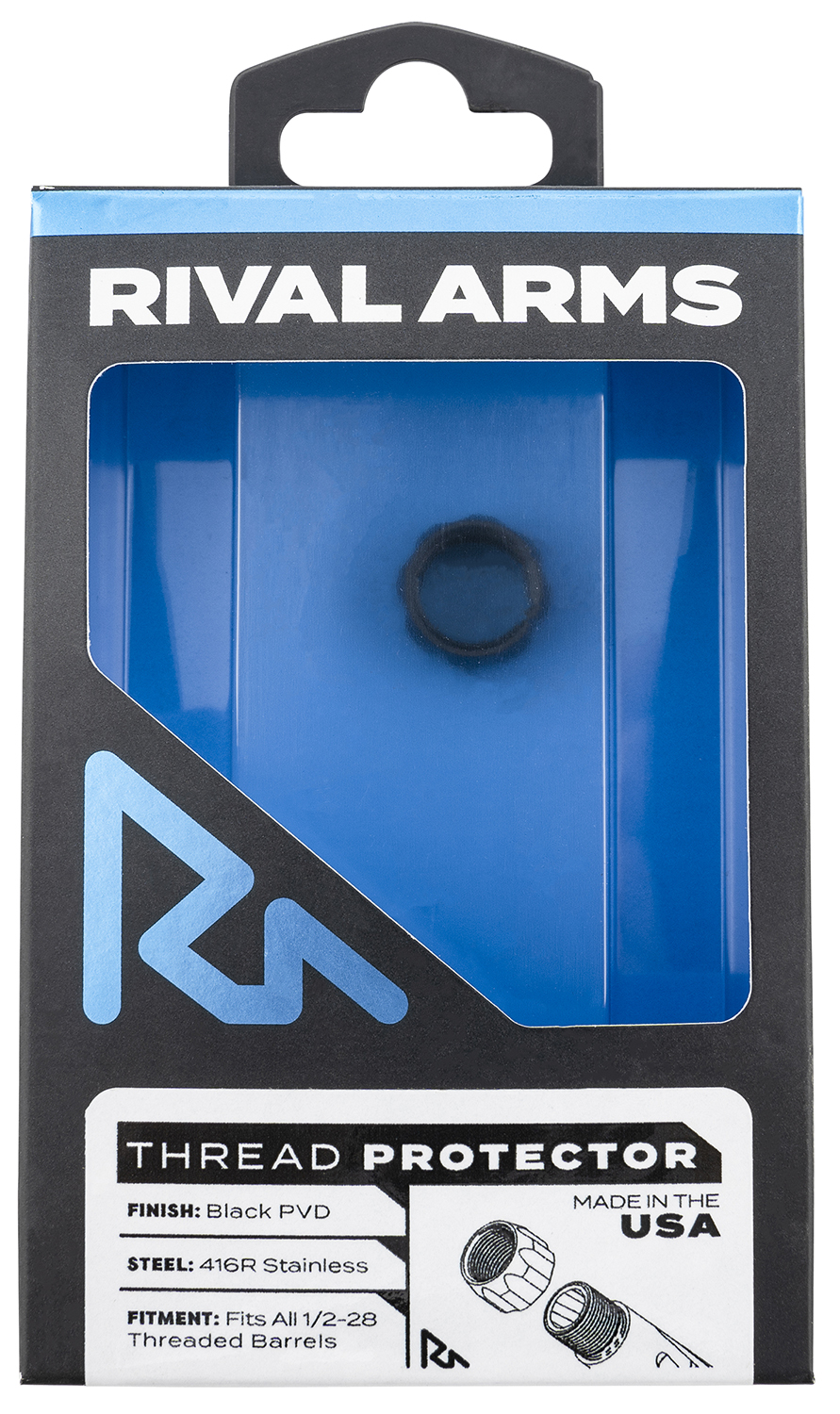 Rival Arms RARA300001A Thread Protector 9mm Luger Black PVD 416R Stainless Steel 1/2"-28 tpi