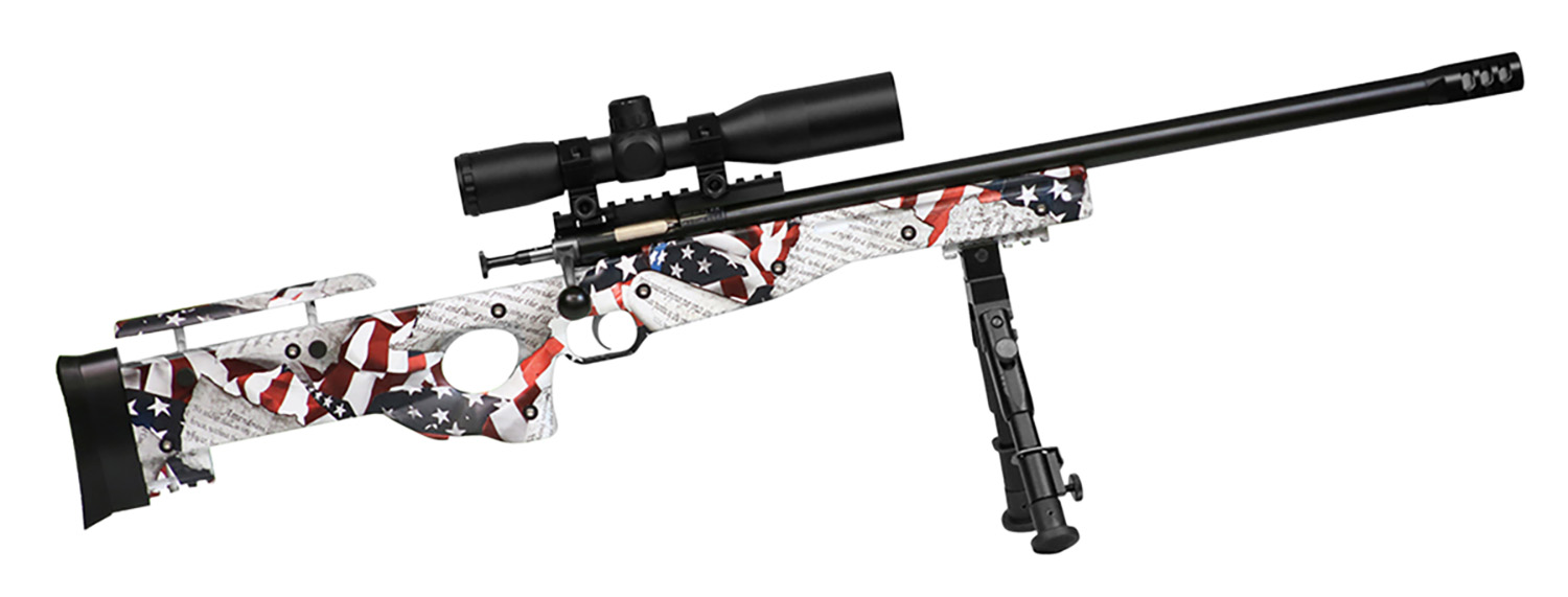Crickett KSA2153 Precision Complete Package Youth 22 LR 1rd 16.12" Threaded Bull Barrel w/Muzzle Brake, Thumbhole Amendment Synthetic Stock w/Adjustable Cheek Comb, 10 3/8"- 11 1/8" LOP Includes 4x28