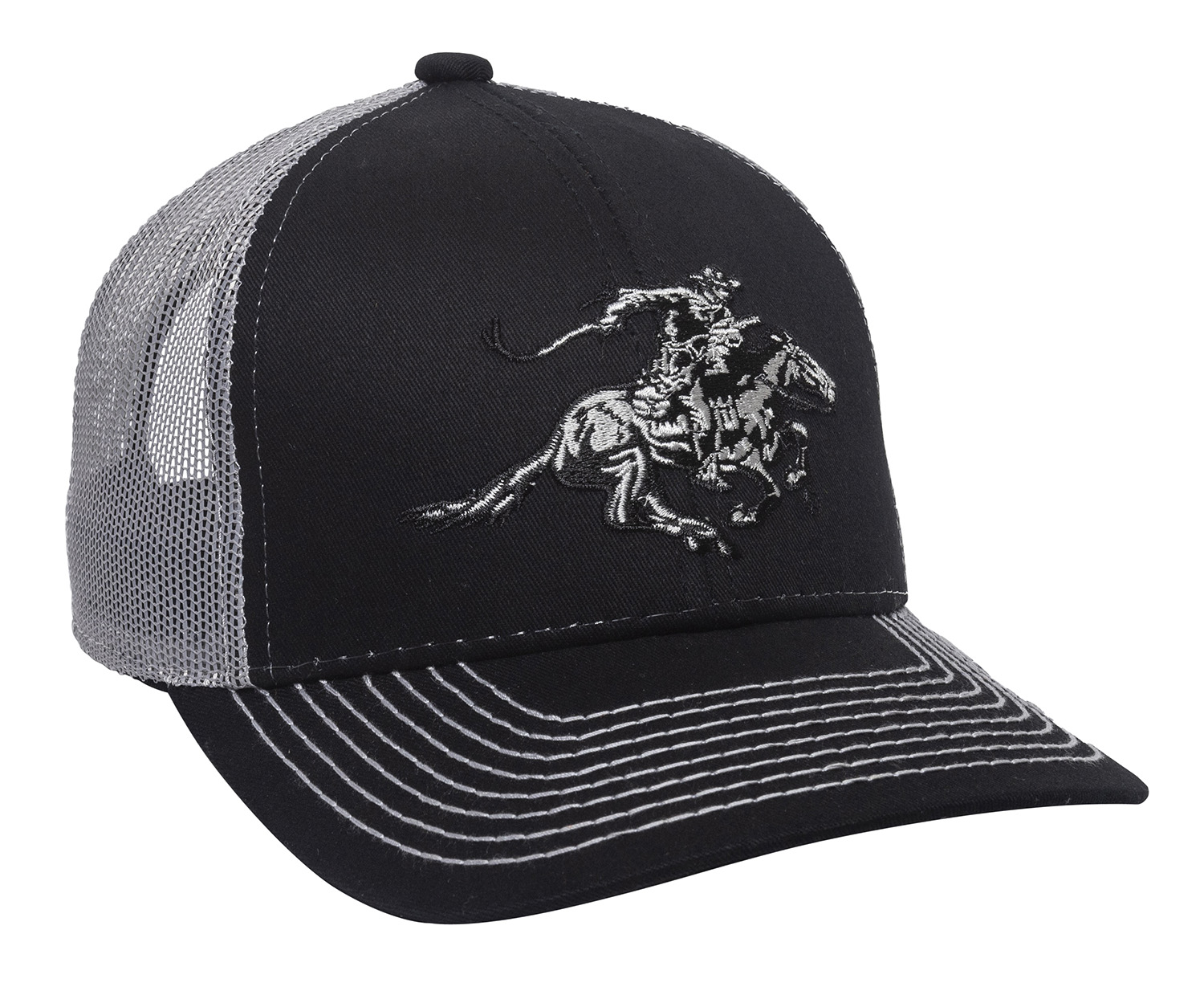 Outdoor Cap WIN46B Winchester Cap Cotton Twill Black/Light Gray Structured OSFA
