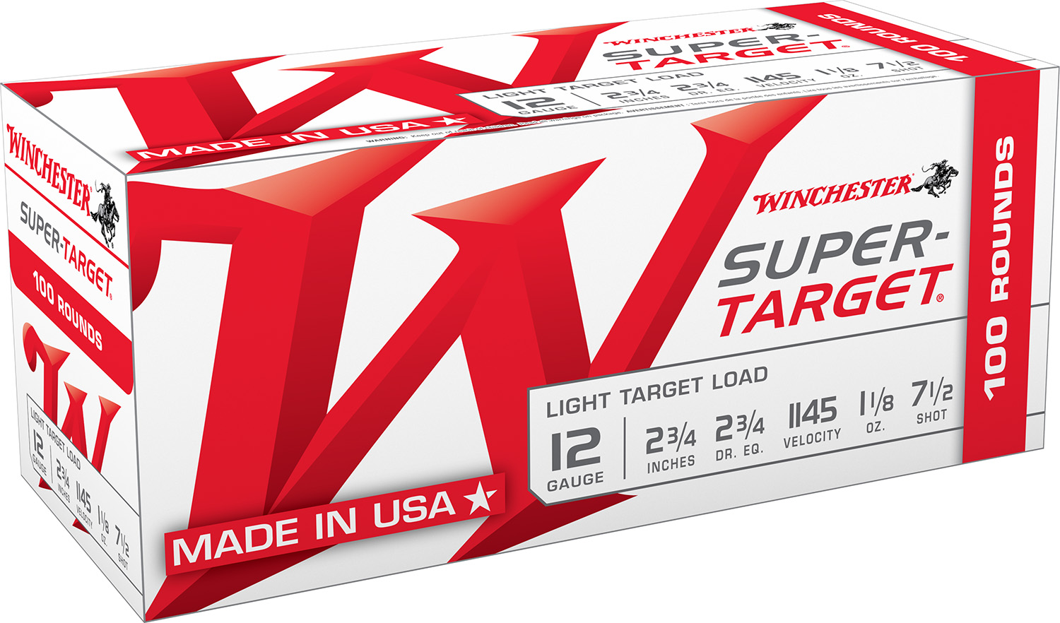 Winchester Ammo TRGT127VP Super-Target Light Target 12Gauge 2.75" 1 1/8oz 7.5Shot 100 Bx/2 Case *Value Pack