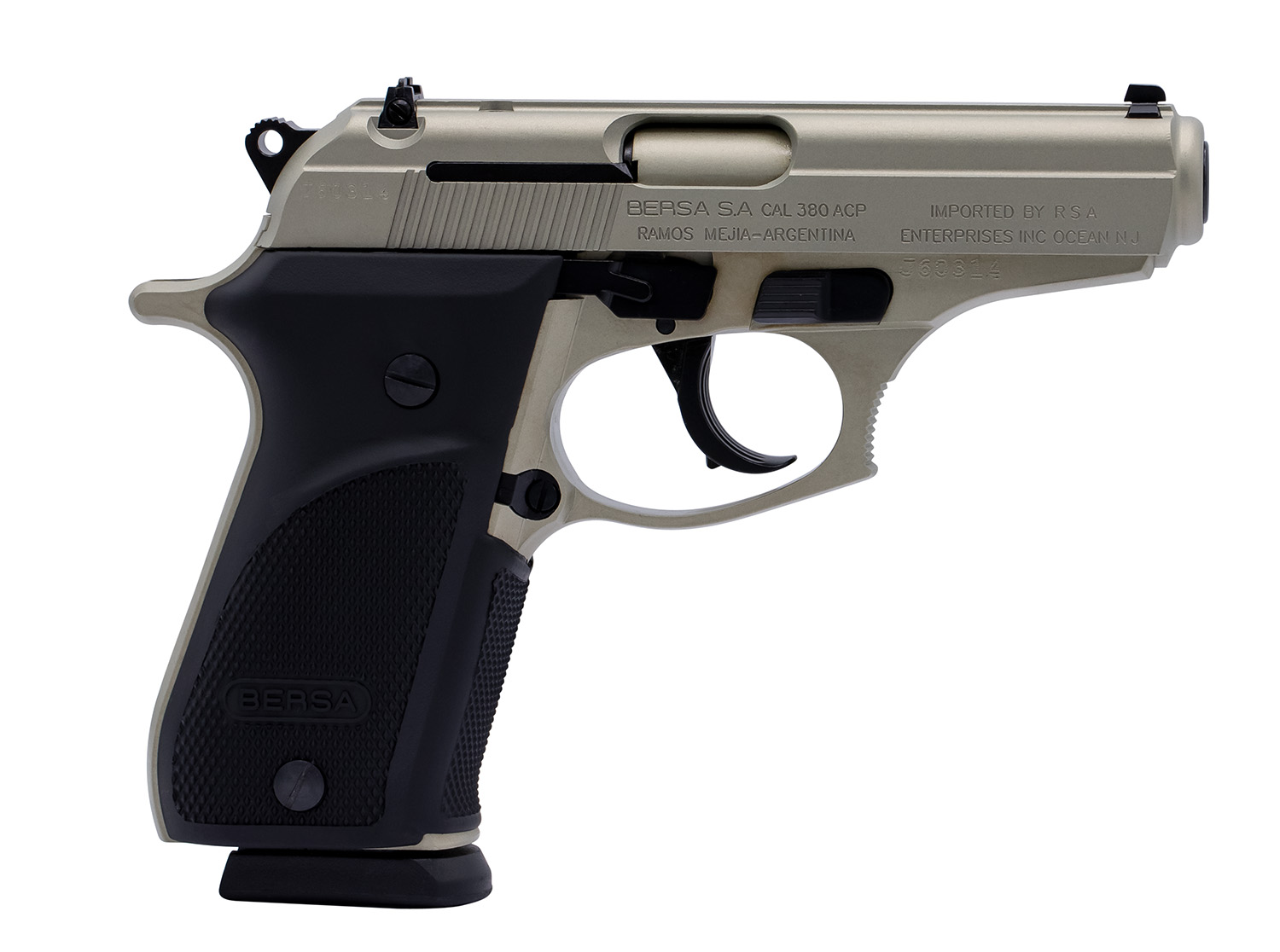 Bersa Thunder 380 Nickel Plus 380 Auto - Purple Mountain Arm view 3