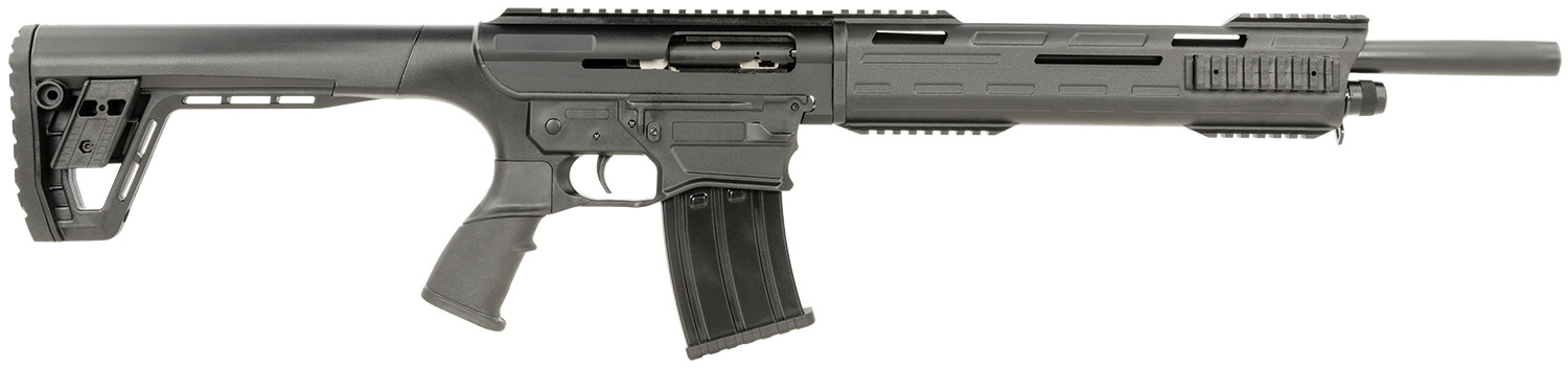 Tokarev USA 21000103 TAR  12 Gauge Semi-Auto 3" 5+1 18.50" Black Steel Barrel, Black Receiver w/Picatinny Rail, Black Fixed Synthetic Stock
