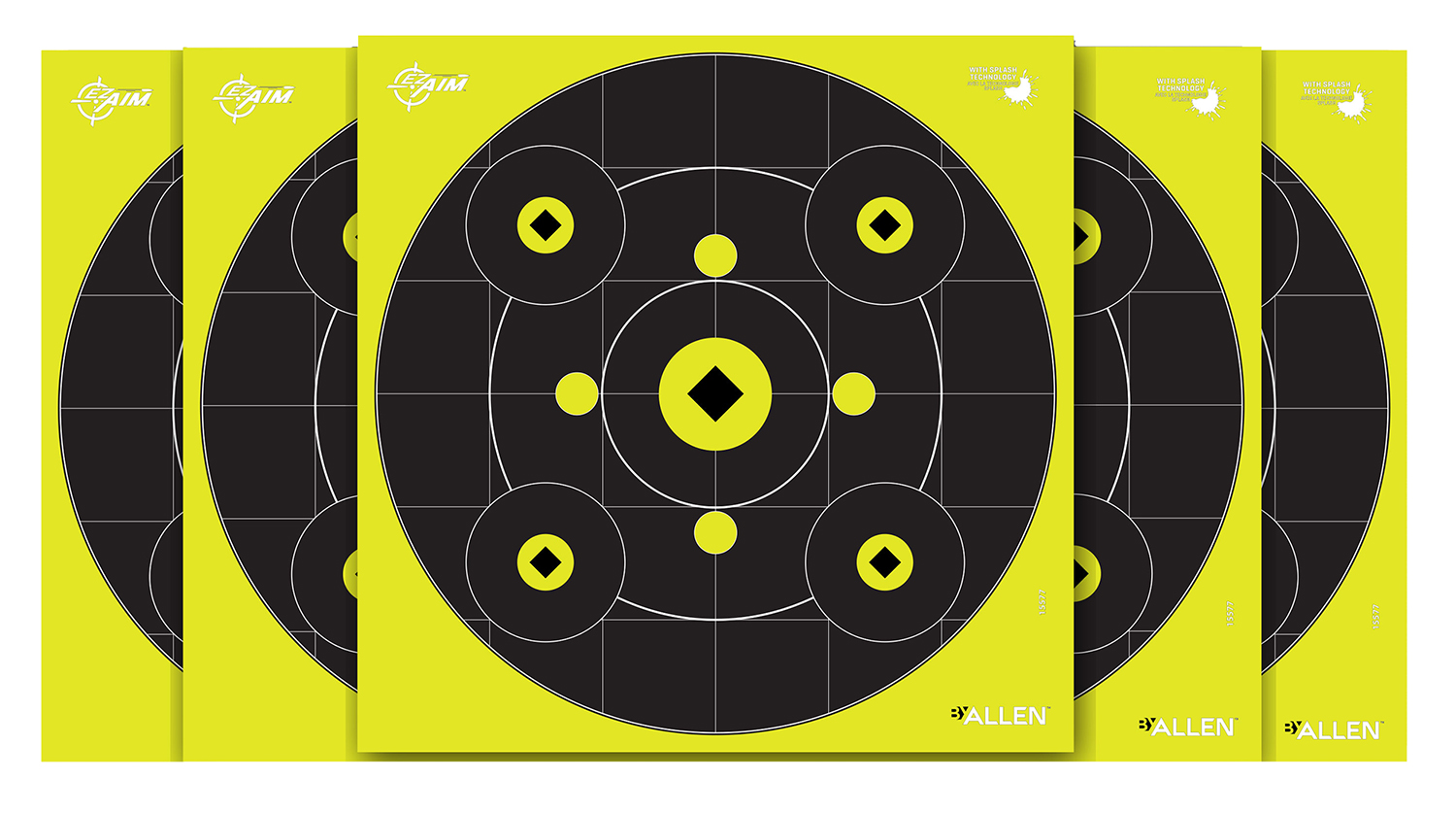 EZ-Aim 15577 Splash Reactive Bullseye Gallery Non-Adhesive 12 Pack