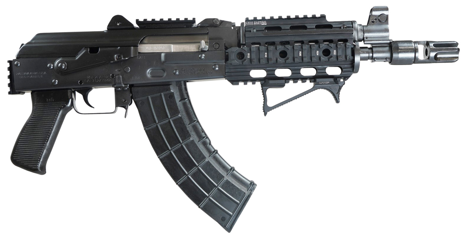 Zastava Arms Usa ZP92762PATM ZPAP 92 7.62x39mm 30+1 10" Black, Polymer Grip, Picatinny Quad Rail, Stock Adapter, Night Muzzle Brake