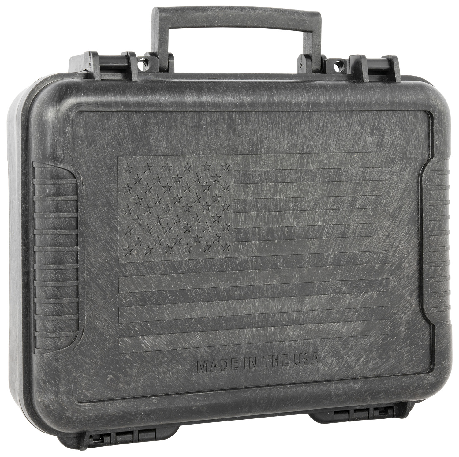 Outdoor Connection 10017 Molded Pistol Case 11" Long Black w/US Flag Polypropylene