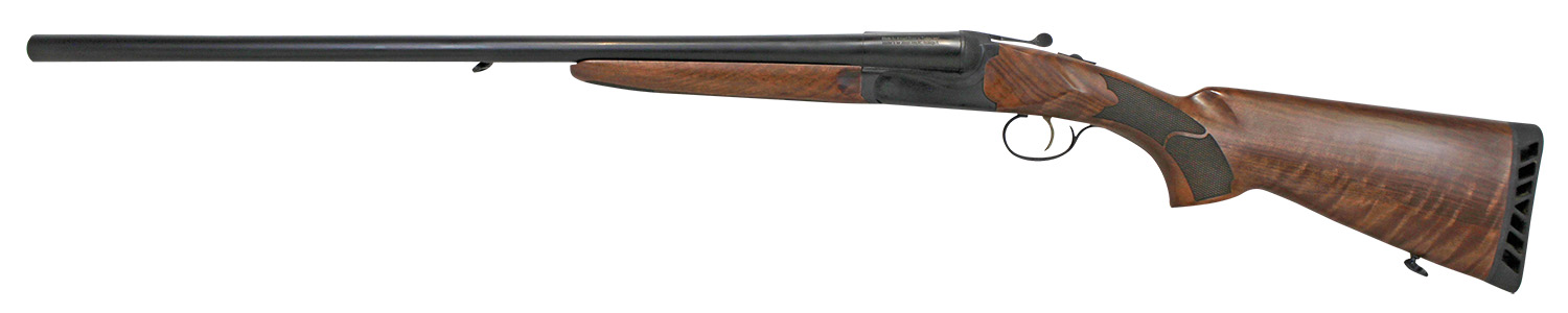 Iver Johnson Arms IJ800-28 IJ800 Full Size 12 Gauge Break Open 3" 2 Shot 28" Black Side By Side Barrel, Black Steel Receiver, Fixed Walnut Wood Stock, Ambidextrous