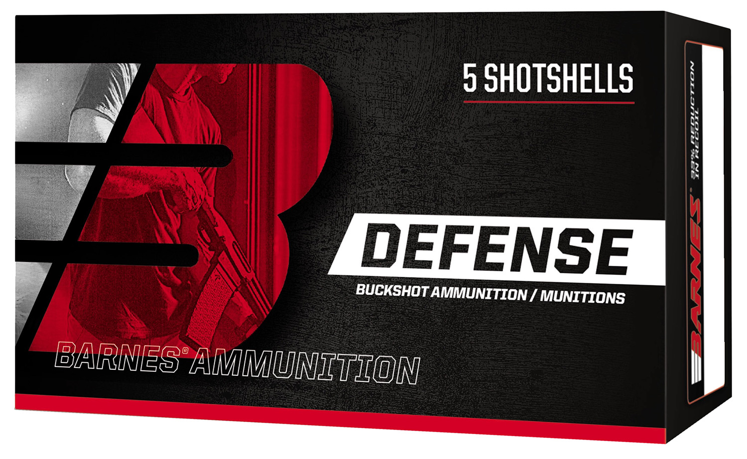 Barnes Bullets 32012 Defense 12Gauge 2.75" 21Pellets 4Buck Shot 5 Per Box/20 Case