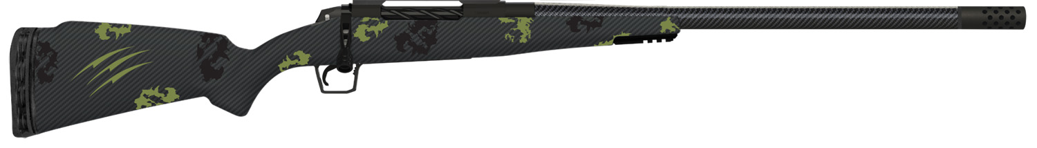 Fierce Firearms TROG300WIN24BF CT Rogue 300 Win Mag 3+1 24" Carbon Fiber Barrel, Black Cerakote Titanium Rec, Forest Camo Rogue Stock