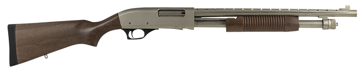 Tokarev USA 21000409 TX3  12 Gauge 18.50" 3" 5+1, Nickel Metal Finish, Turkish Walnut Stock, Fiber Optic & Ghost Ring Sight (Accepts Mossberg 590 Furniture)