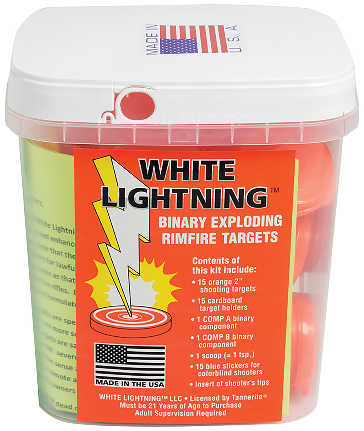 Tannerite WLK White Lightning Impact Enhancement Explosion White Vapor Rimfire Rifles Firearm Includes Catalyst/Cardboard Target Holders/Hi-Viz Target Dots 90 Targets
