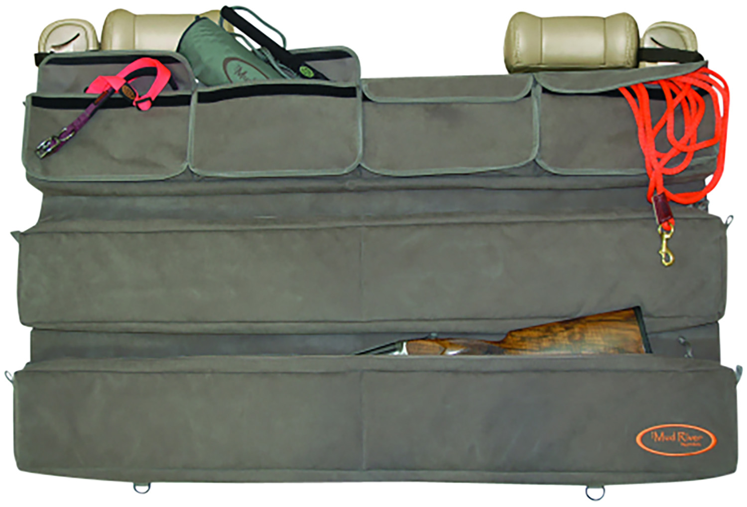 Mud River 18500 Truck Seat Organizer Brown Nylon/Poly Pique