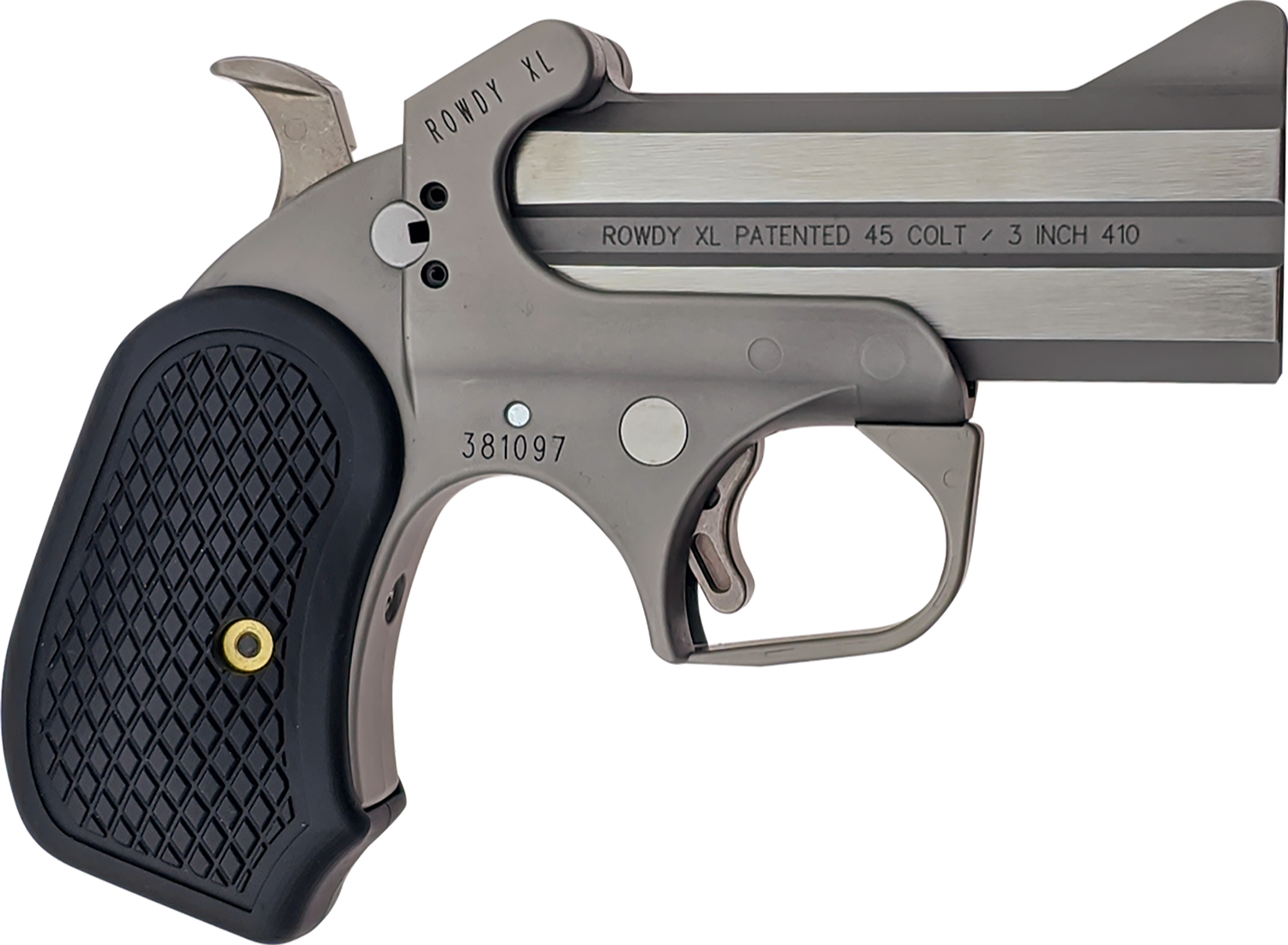 Bond Arms BARWXL Rowdy XL Rough Series 45 Colt/410 Gauge 2rd Shot 3.50" Matte Stainless Steel Frame Black Extended B6 Resin Grips Right Hand