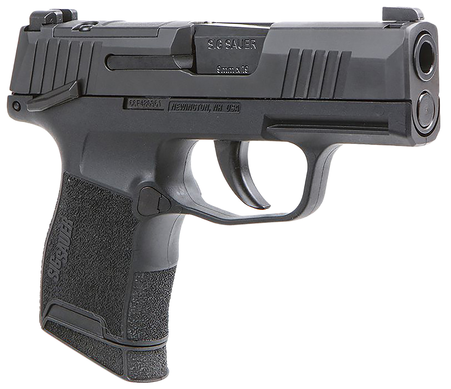 Sig Sauer 3659BXR3PMS P365 BXR Micro-Compact 9mm Luger 10+1, 3.10" Black Steel Barrel, Black Nitron Optic Ready/Serrated Slide, Black Stainless Steel Frame w/Picatinny Rail, Black Polymer Grips