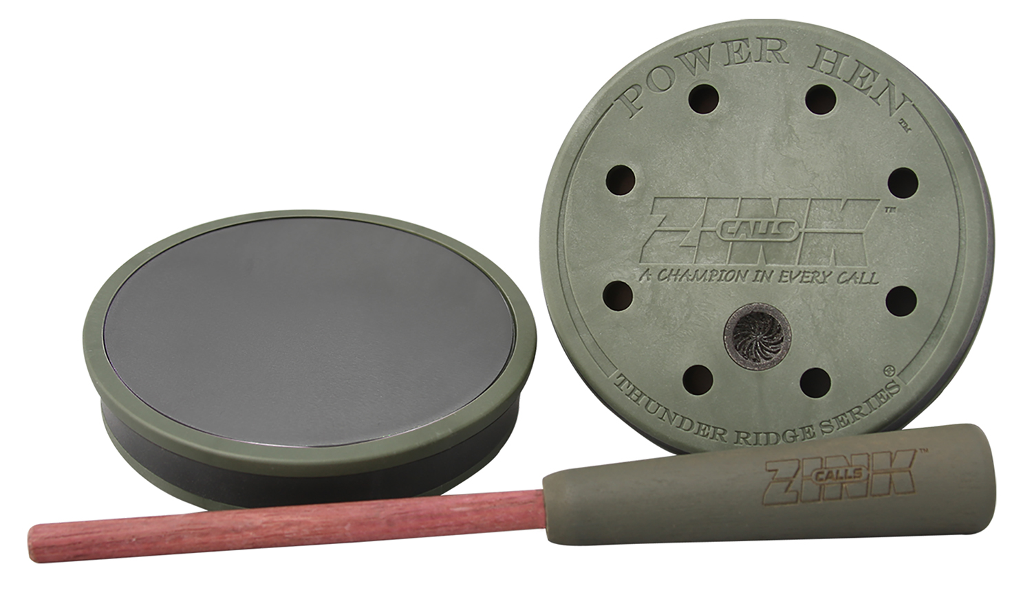 ZINK ZNKZNK303 Thunder Ridge  Friction Call Turkey Sounds Green/Purple Wood/Slate