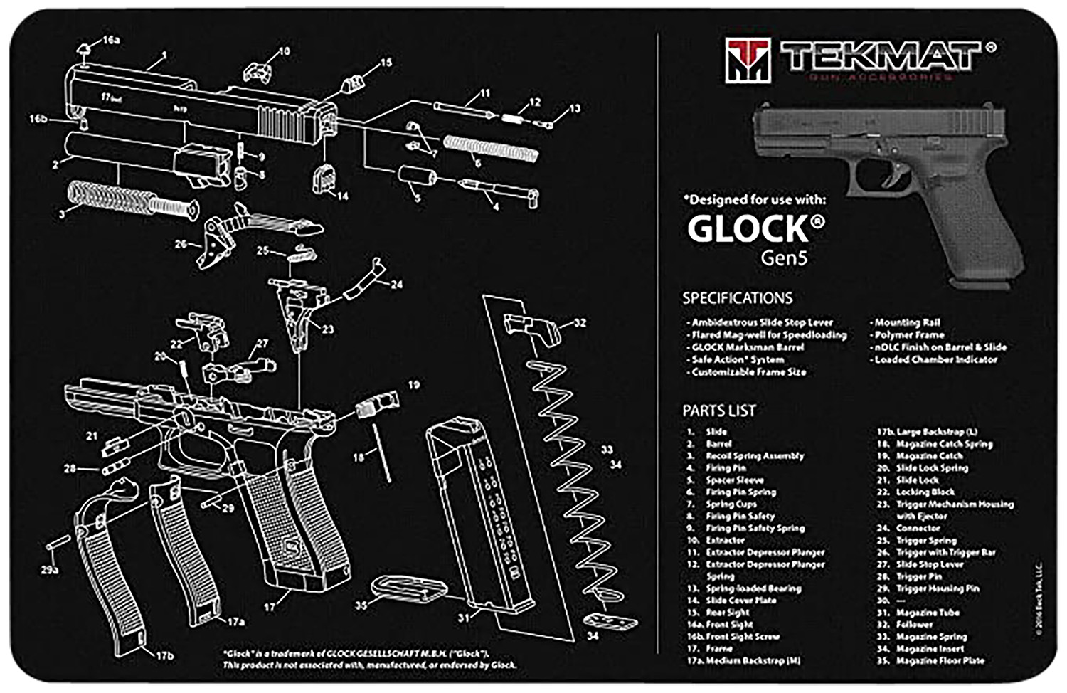 BECK TEK, LLC (TEKMAT) Glock Gen 5 - Jimmy's Creek Firearms view 2
