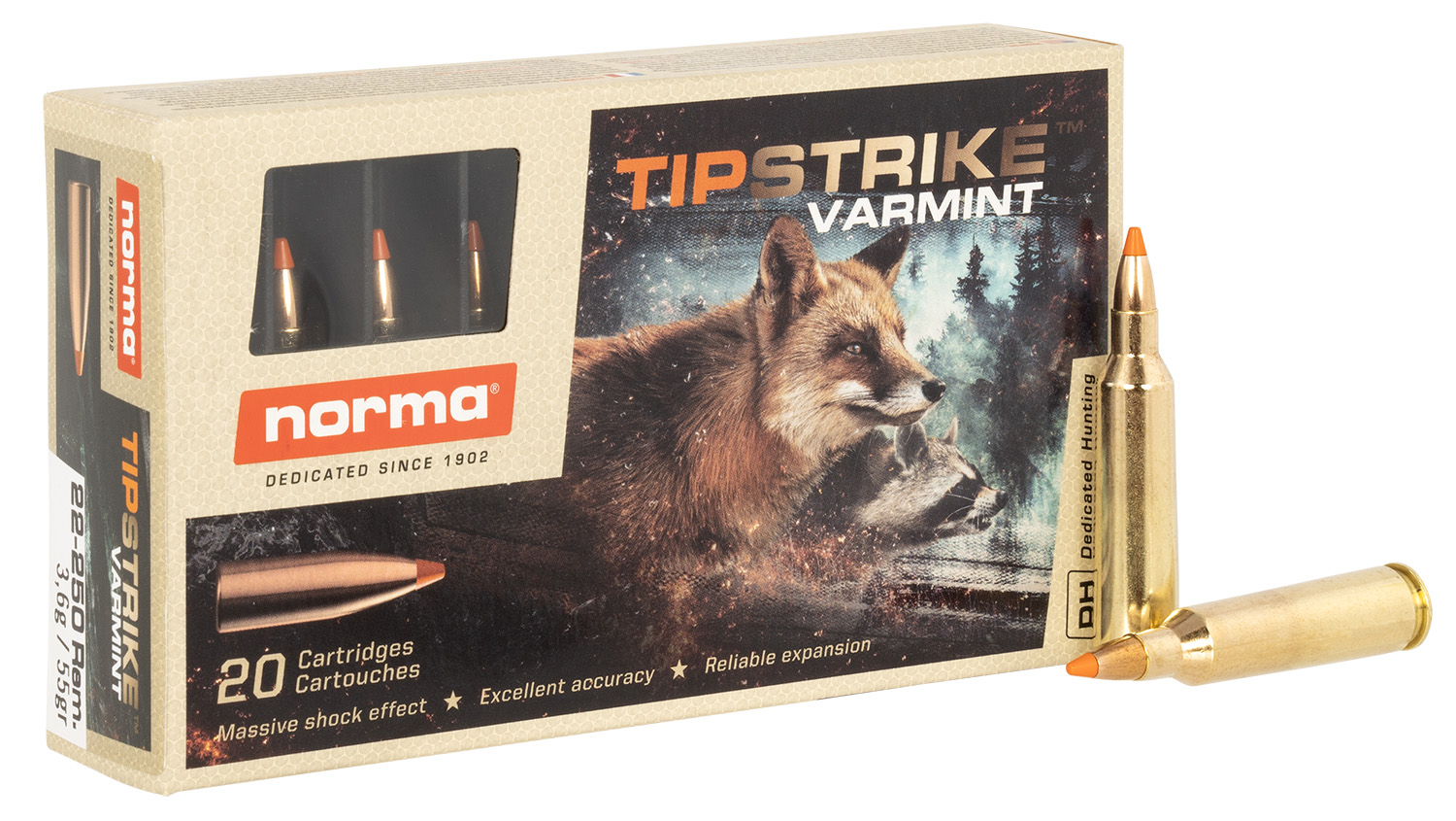 Norma Ammunition 22-250 Rem - 2A in MD view 2