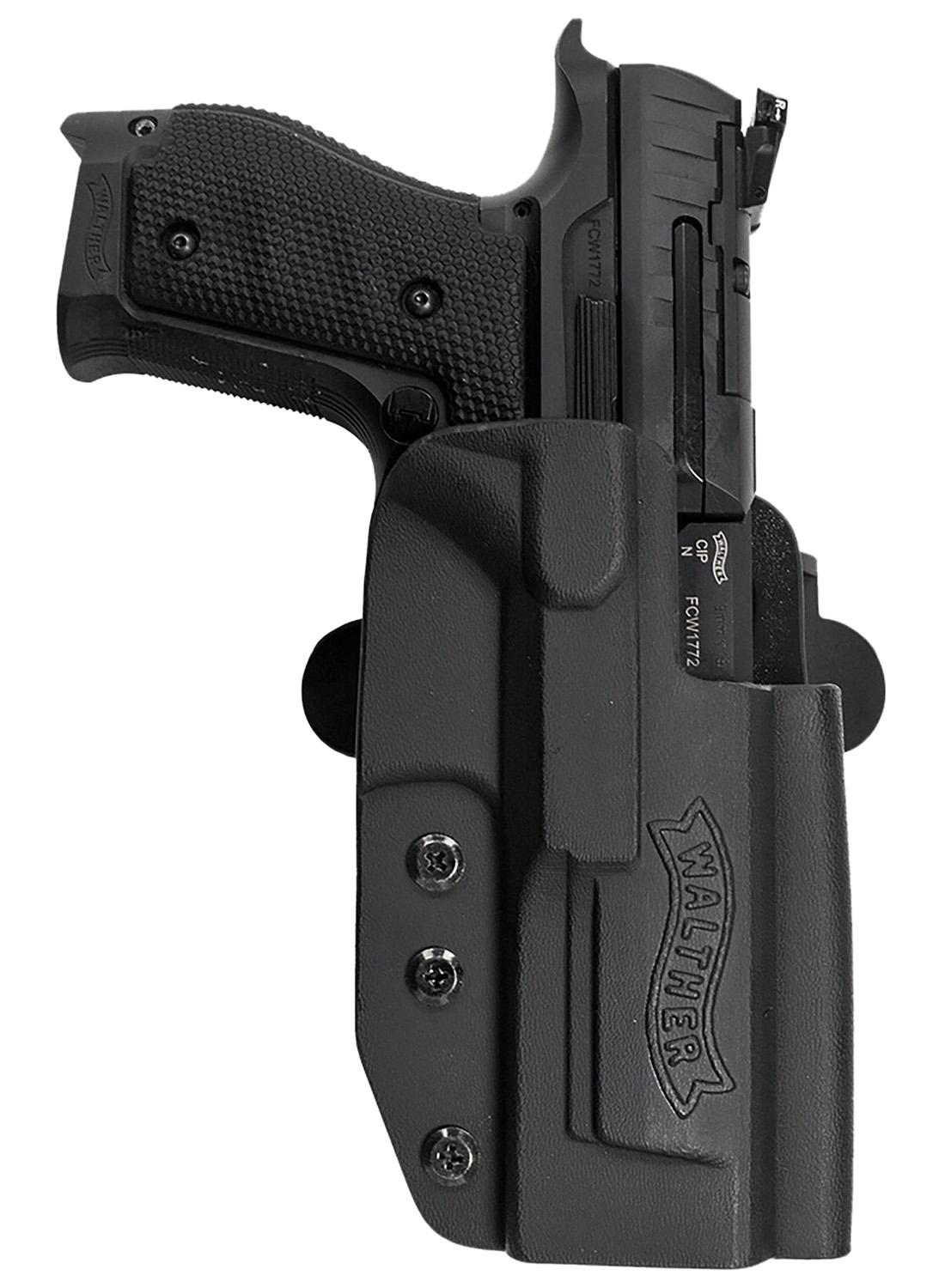 Walther Arms 5130217 PPQ  Q5 Match Steel Frame OWB Holster Black Kydex Belt Slide