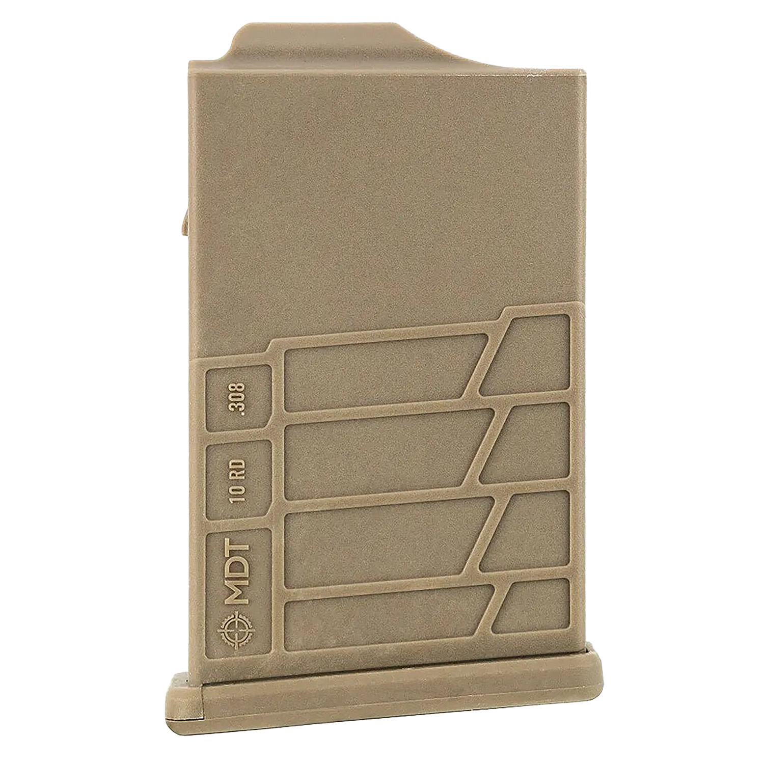 Mdt Sporting Goods Inc 104447FDE AICS Magazine 10rd Extended 308/6.5 Creedmoor Short Action, FDE Polymer Fits Some Chassis/Bottom Metal (MDT/XLR/KRG/GRS/CDI/Pacific Tool & Gauge)