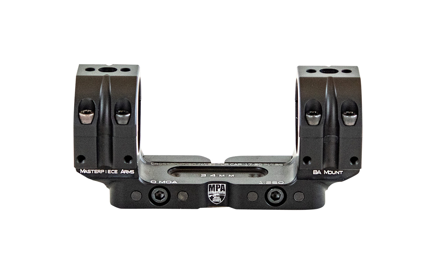 MasterPiece Arms BAMOUNT301125 MPA BA Bolt Action Mount Black