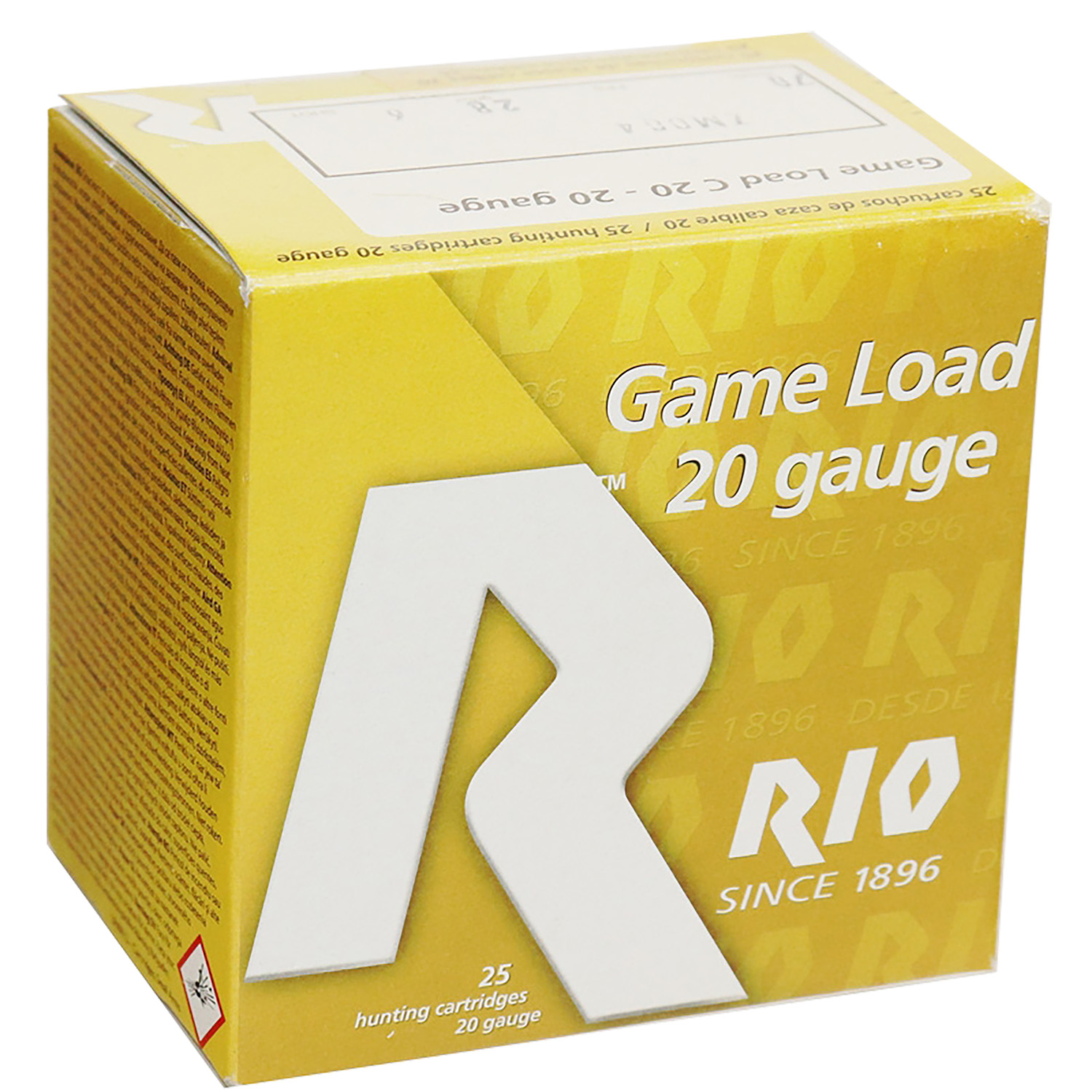 Rio Ammunition RC20MGN6 Game Load 20Gauge 3" 1 1/4oz 6Shot 25 Per Box/10 Case