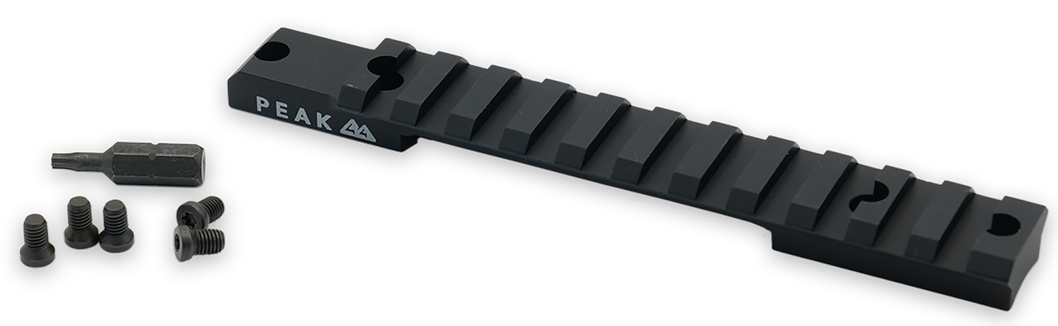 Weatherby J010004 Picatinny Rail  Matte Black Aluminum Weatherby Model 307 Weaver Mount Short Action 20 MOA