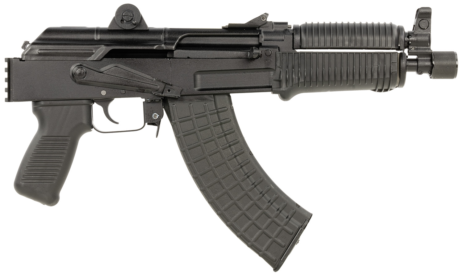 Arsenal SAM7K55 SAM7K 7.62x39mm 30+1 8.50" Black Steel Threaded Barrel, Polymer Handguards, Black Aluminum Forged & Milled Receiver, Mounted 1913 Picatinny Rail, Black Polymer Grips
