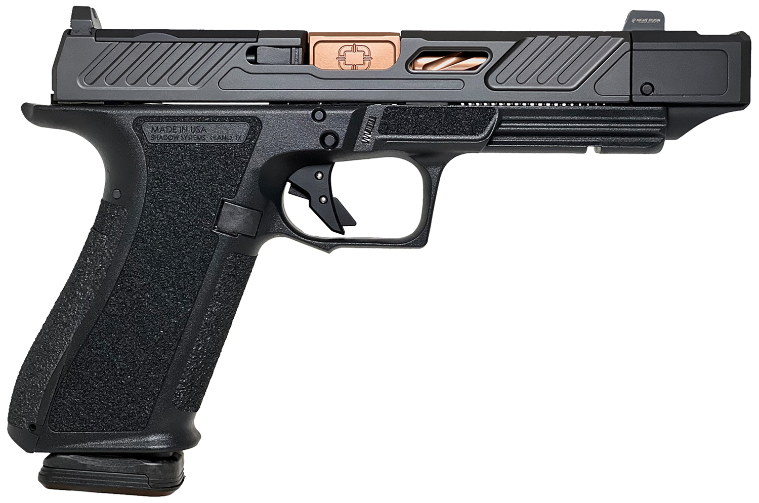 Shadow Systems DR92OP Elite Optic Cut Handgun 9mm Luger 15rd Magazine 4" Bronze Barrel Compensated Black Frame/Slide