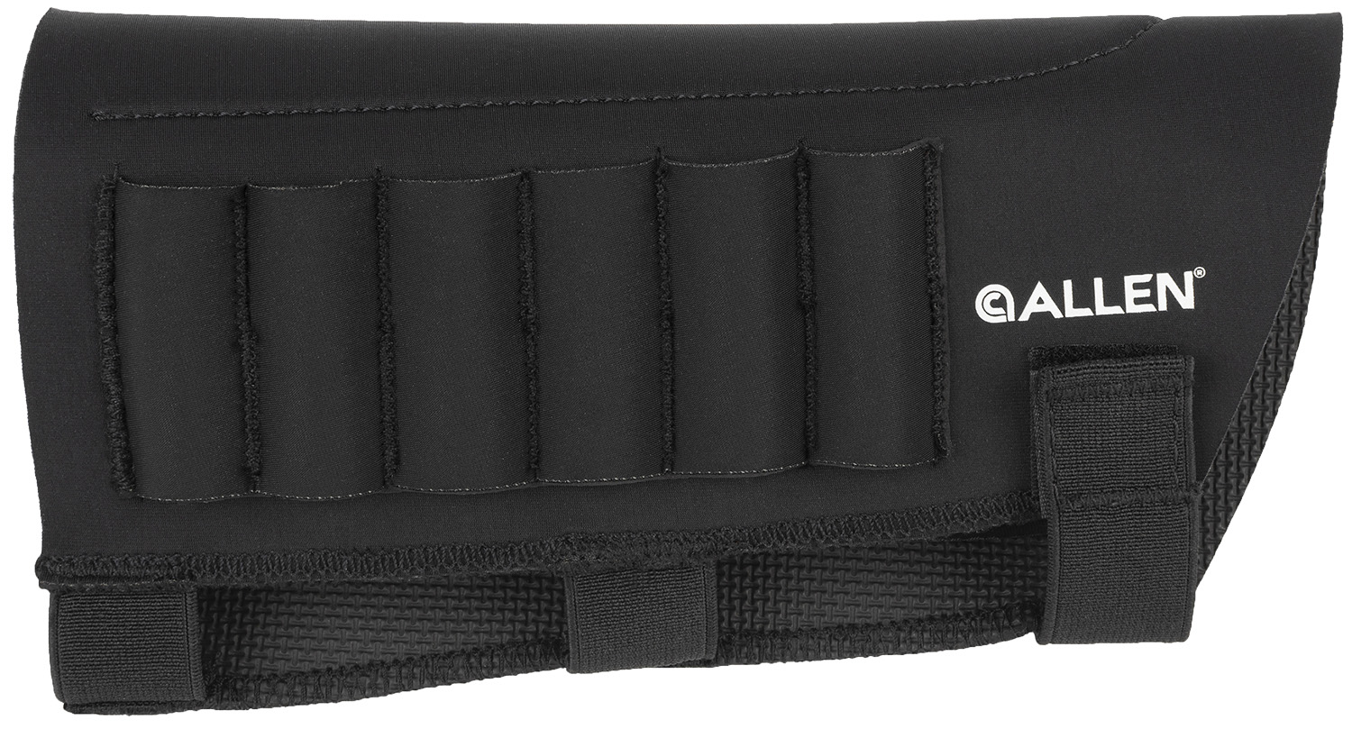 Allen 18427 Buttstock Shell Holder Black Neoprene 223-300 Win Magnum 6rd Velcro Mount