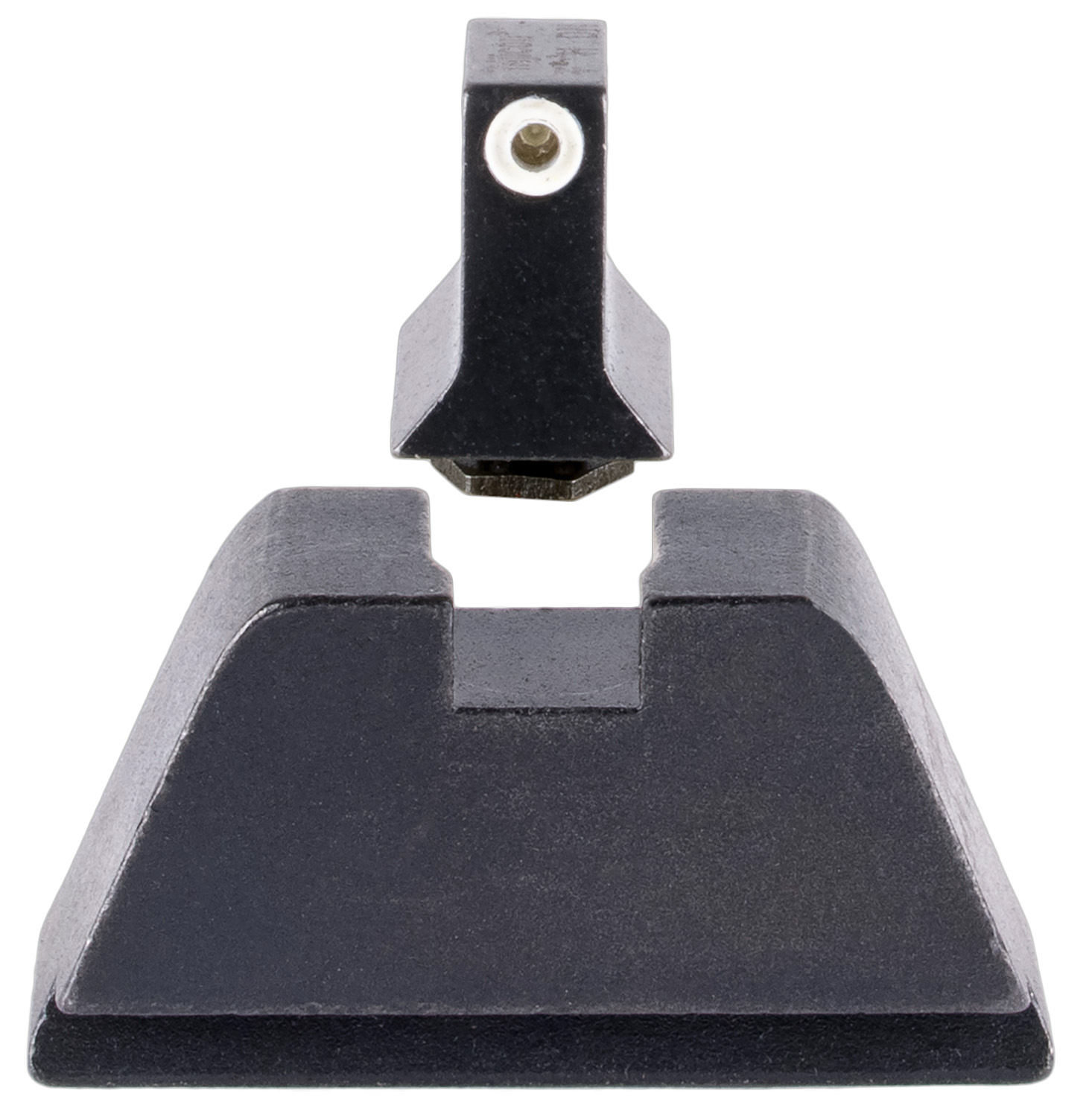 Trijicon GL201C601136 Suppressor/Optic Height Sights Green/Tritium White Outline Front Sight-Black/Blank Rear Sight Glock 17/17L/19/22 Standard Frame