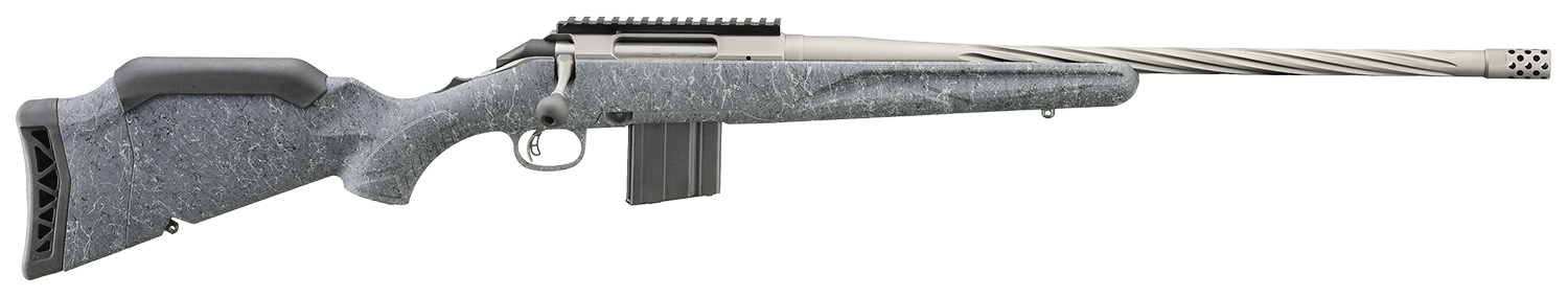 Ruger American Gen II .22 ARC - 20" Gray Splatters | Purple view 3
