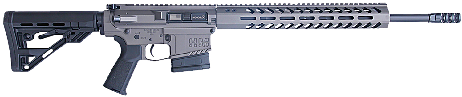 HM Defense HM1065 Avenger 6.5 Creedmoor 10+1 20" Black Cerakote Match Grade Barrel, Tungsten Gray Cerakote 14" Picatinny Rail Aluminum Receiver, Black Synthetic Mil-Spec HM Stock, Black Polymer Grip